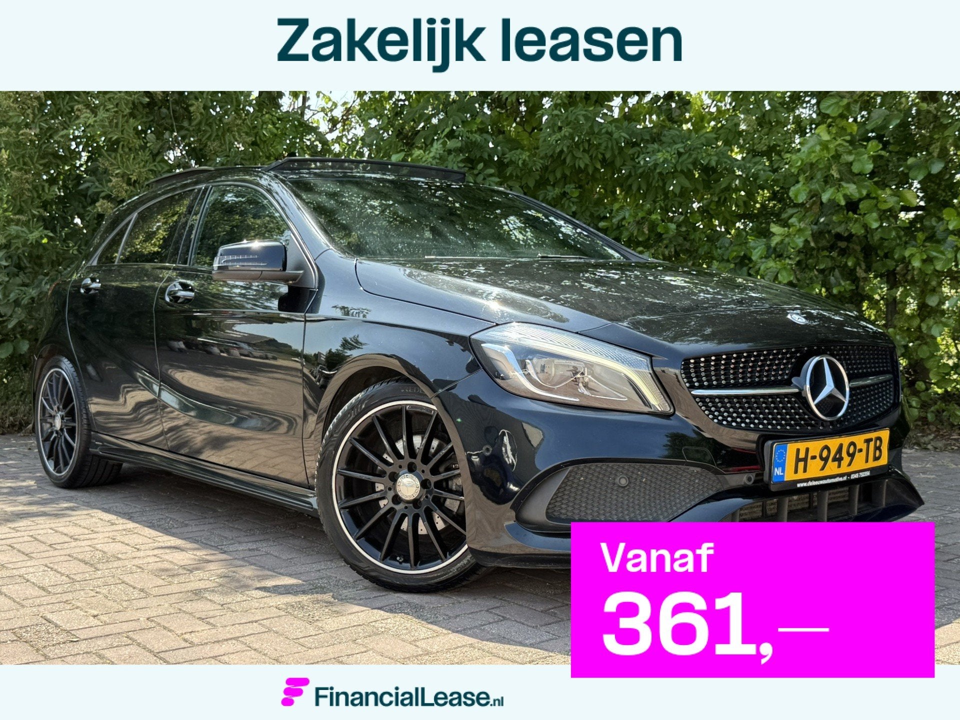 Mercedes-Benz A-klasse 200 Motorsport Edition PANO AMG LED, Gebruikt, Met garantie (alle), Zwart, 1595 cc