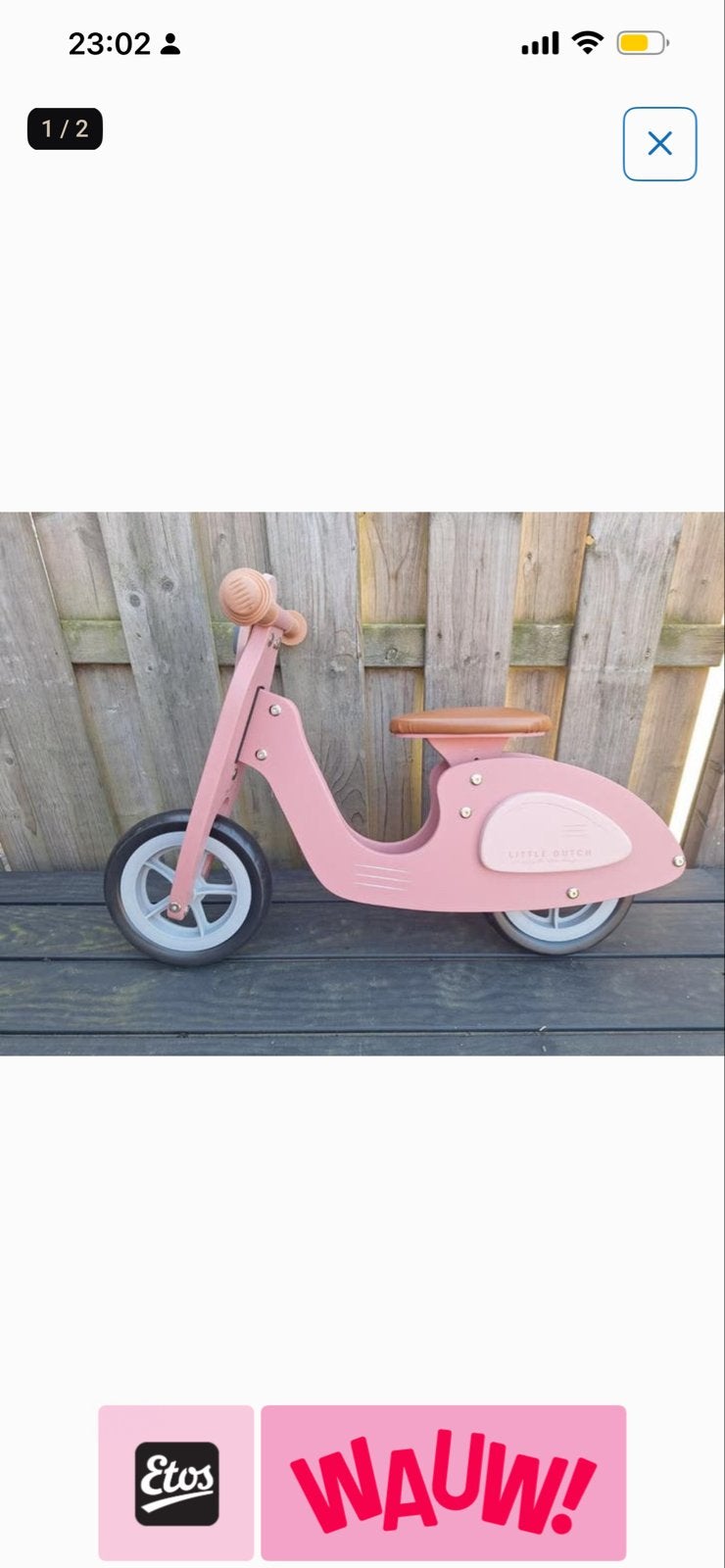 Little Dutch loopscooter roze, Ophalen of Verzenden, Zo goed als nieuw, Loopfiets