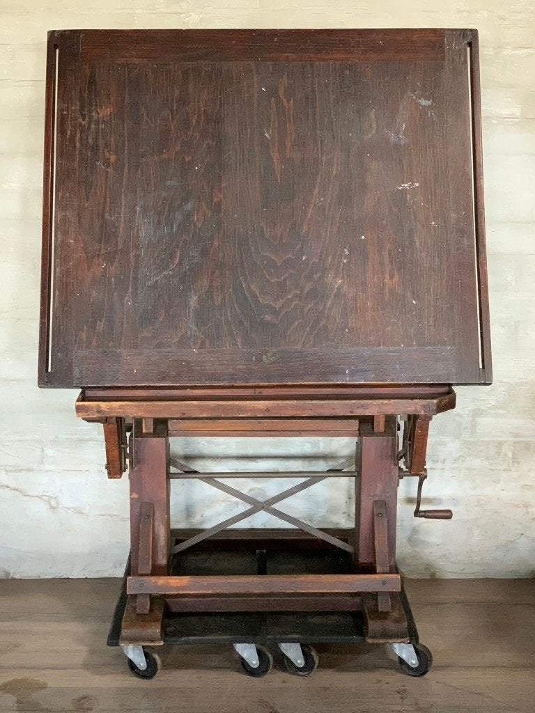 Antieke tekentafel - in perfecte authentieke staat, Doe-het-zelf en Verbouw, Ophalen of Verzenden, Zo goed als nieuw, Minder dan 130 cm