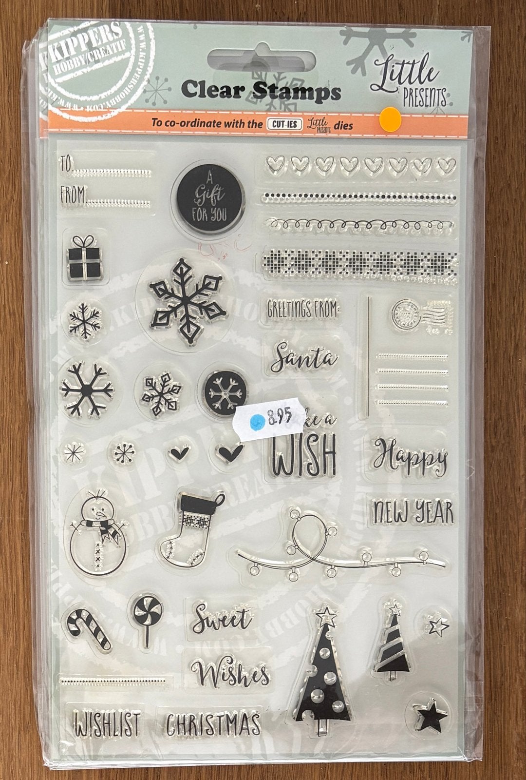 Kippers Clear Stamps Kerstmis Sneeuwvlokken Cadeau, Hobby en Vrije tijd, Stempelen, Ophalen of Verzenden, Nieuw, Clearstamp