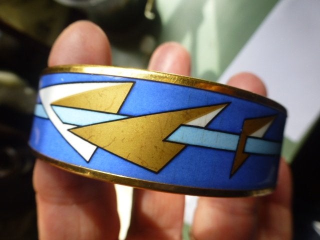 Vintage Emaille en 24 kt vergulde Armband MICAELA FREY, Verzenden, Nieuw, Goud, Overige materialen