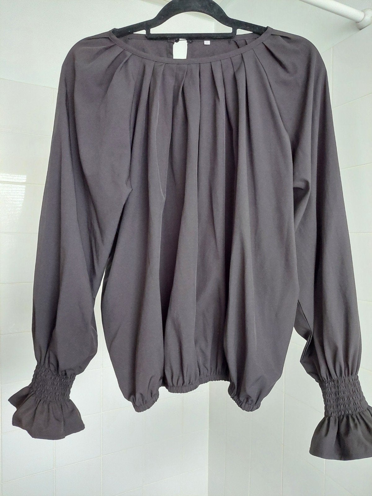 Zwarte ballon blouse XXL, Kleding | Dames, Ophalen of Verzenden, Nieuw, Maat 46/48 (XL) of groter, Zwart