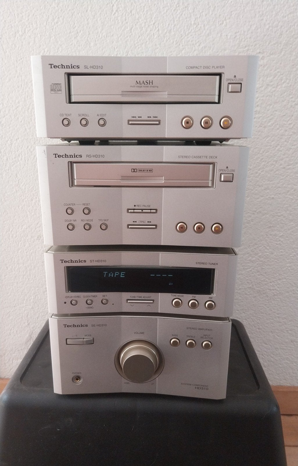 Technics SL-HD310 Hifi-set CD, Cassette, Tuner, Versterker, Overige merken, Tuner of Radio, Zo goed als nieuw, Losse componenten