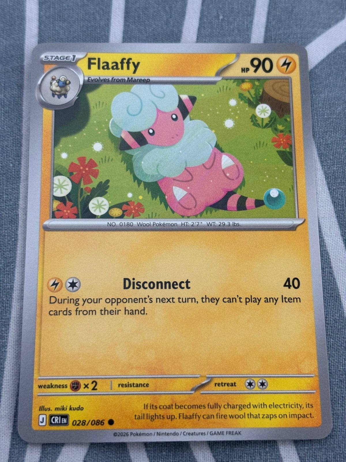 Pokemon Chaos Rising TCG kaart: Flaaffy, Ophalen of Verzenden, Nieuw, Losse kaart