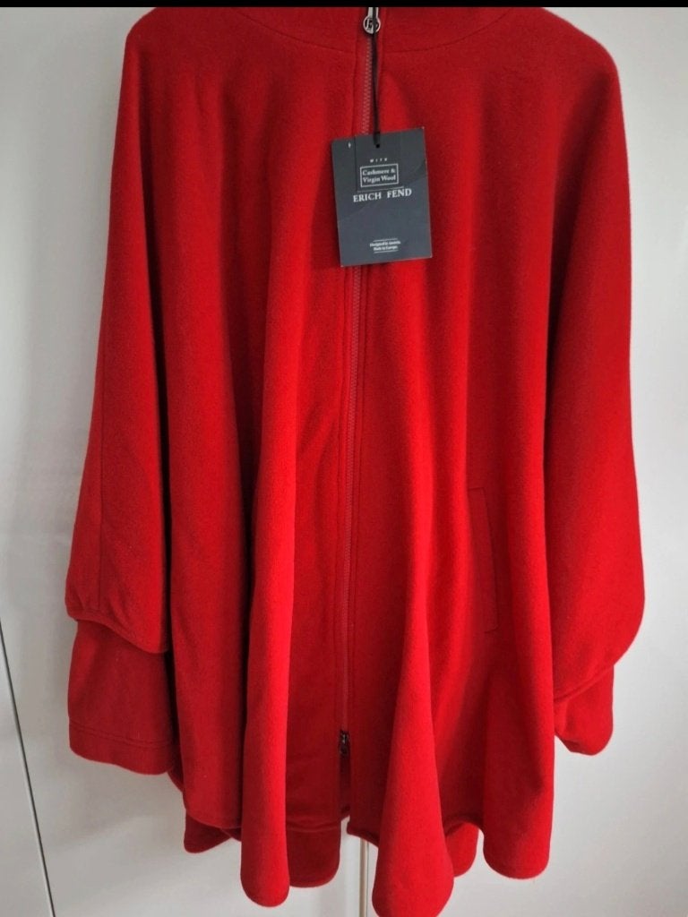Erich Fend cape marinowol, nieuw!, Kleding | Dames, Verzenden, Maat 46/48 (XL) of groter, Nieuw, Erich Fend