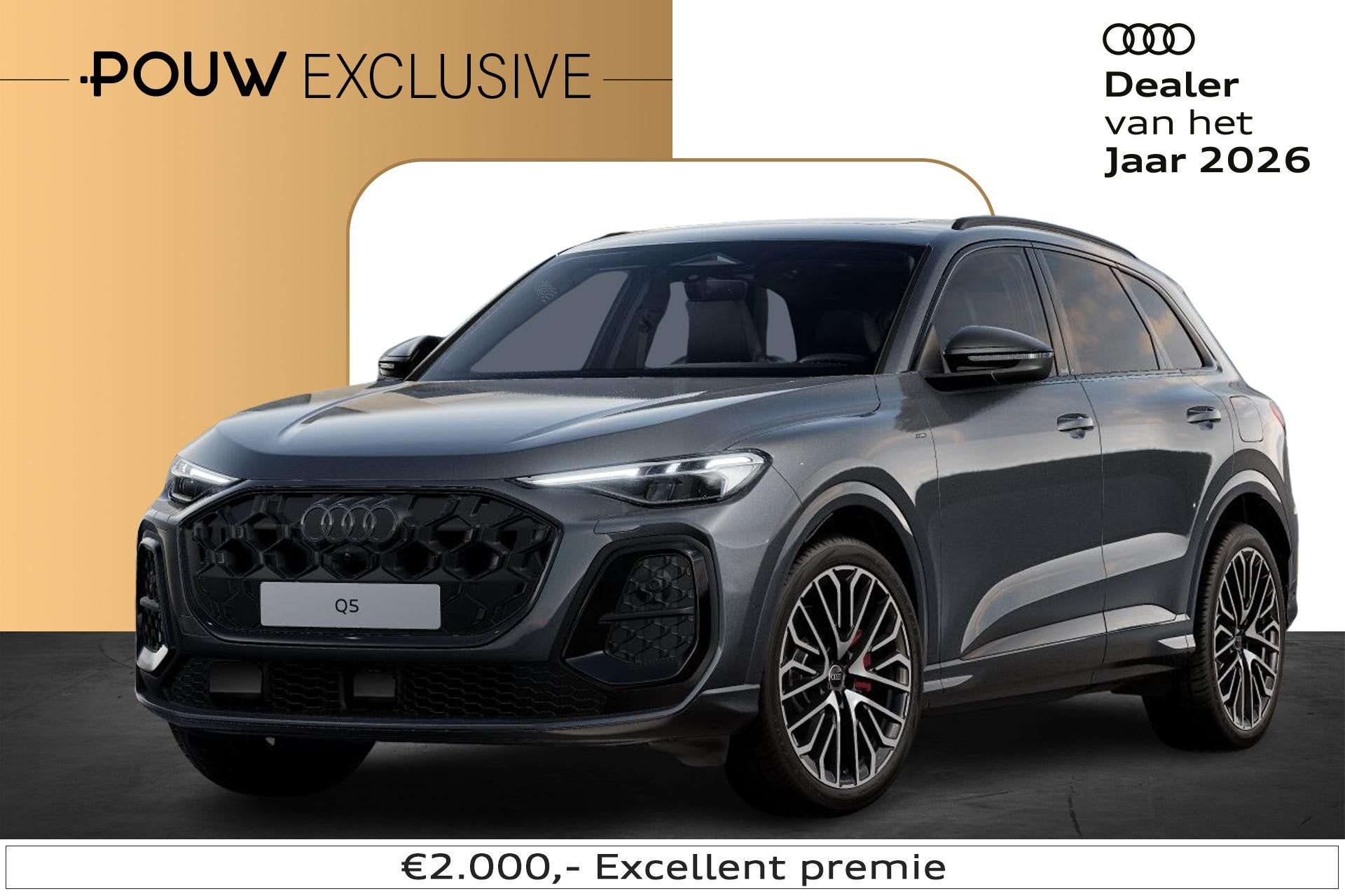 Audi Q5 2.0 TFSI e-hybrid quattro S Edition Competition | He, Auto's, Audi, Automaat, 12 maanden, Stof, 4 cilinders