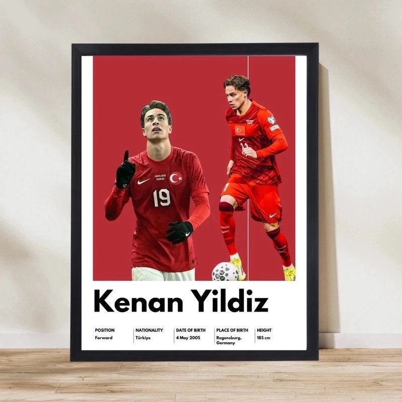 Kenan Yildiz poster A4 met lijst te koop, Ophalen of Verzenden