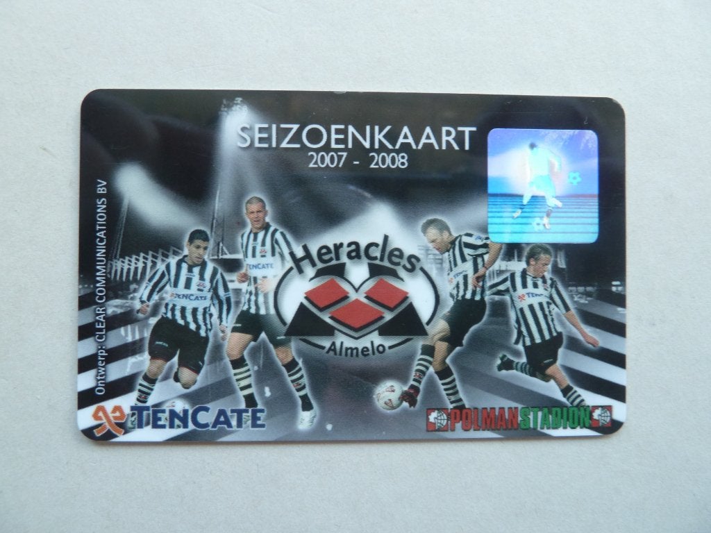 Seizoenkaart. Heracles.  2007/2008. Bruine achterkant, Verzamelen, Ophalen of Verzenden, Zo goed als nieuw, Overige binnenlandse clubs