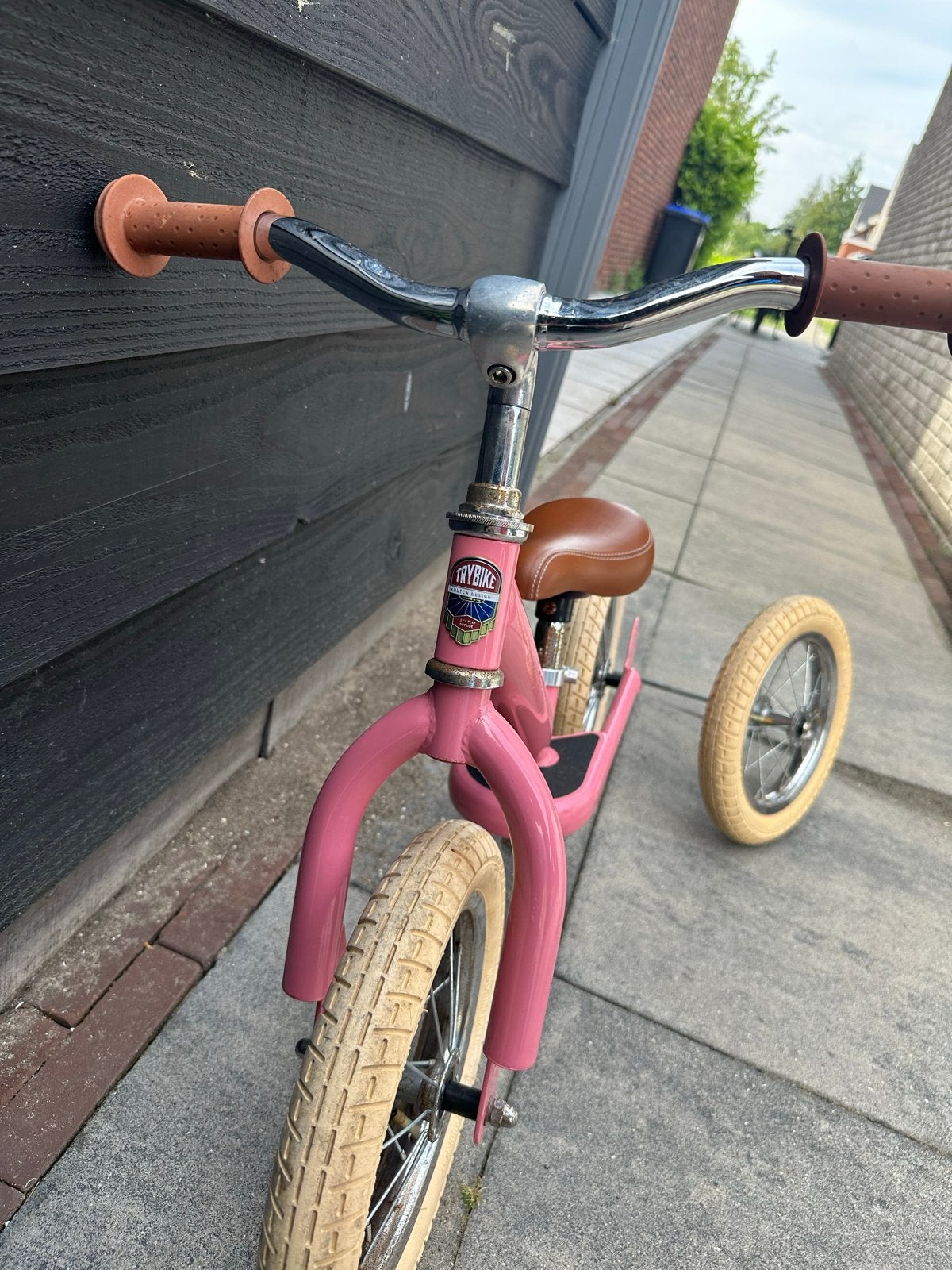 Trybike roze 2-in-1: driewieler en loopfiets, Ophalen, Zo goed als nieuw, Loopfiets