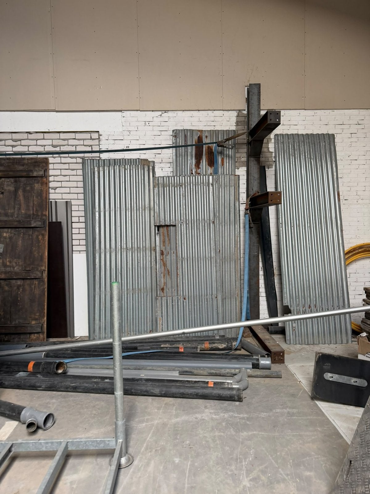 Verzinkte golfplaten voor dak of wand, Doe-het-zelf en Verbouw, Dakpannen en Dakbedekking, Ophalen, Gebruikt, 15 m² of meer, Golfplaat