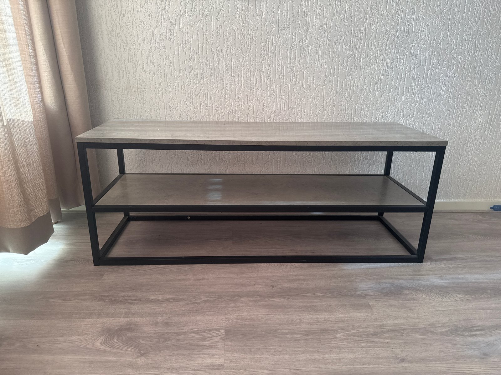 TV-meubel / Salontafel beton look, Ophalen, Gebruikt, 100 tot 150 cm, Betonlook