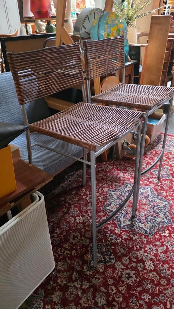 2 vintage design stoelen/barstoelen Bonacina Tito Agnoli, Ophalen, Huis en Inrichting