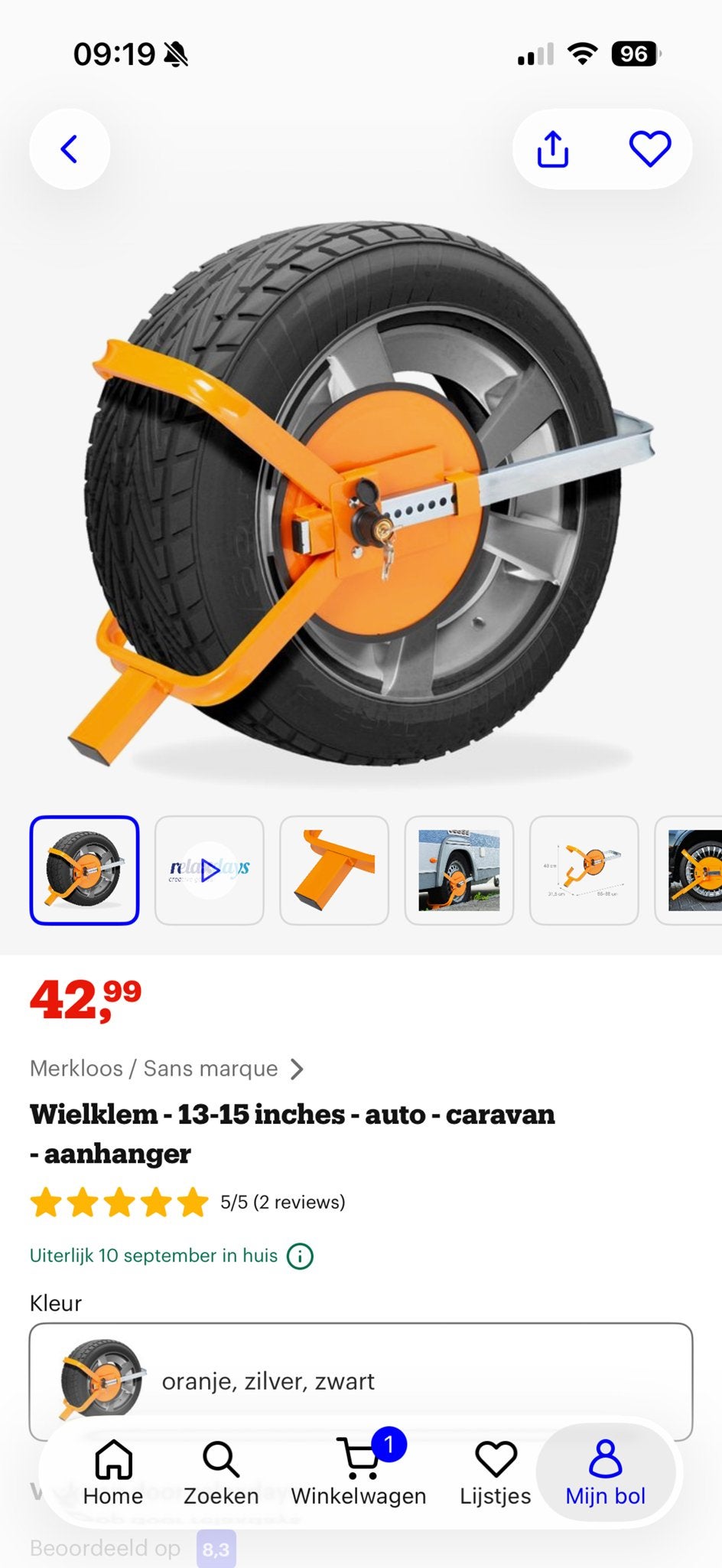 Wielklem 13-15 inch - Auto, caravan, aanhanger, Ophalen of Verzenden, Nieuw