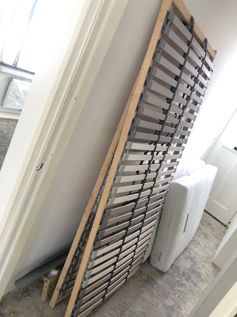 Compleet bed, Ophalen, Gebruikt, Beige, Tweepersoons
