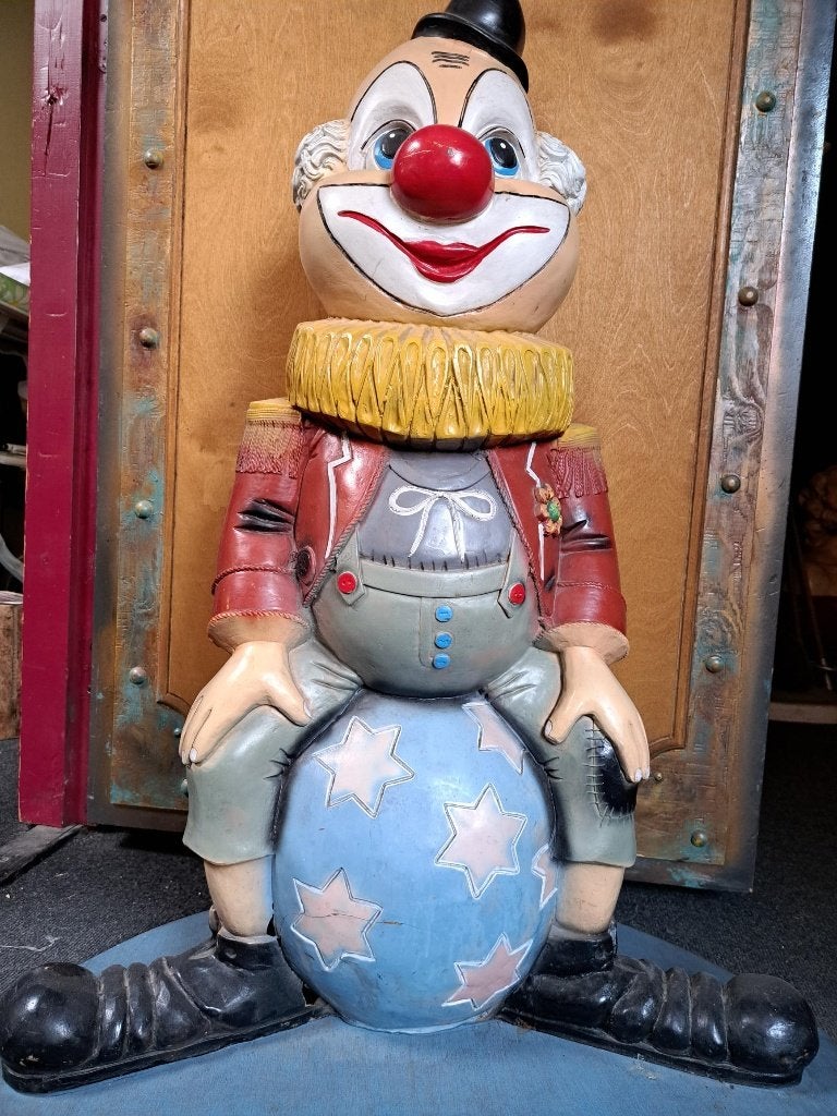 Clown polyesther 97 cm hoog, Ophalen, Gebruikt, Carnaval