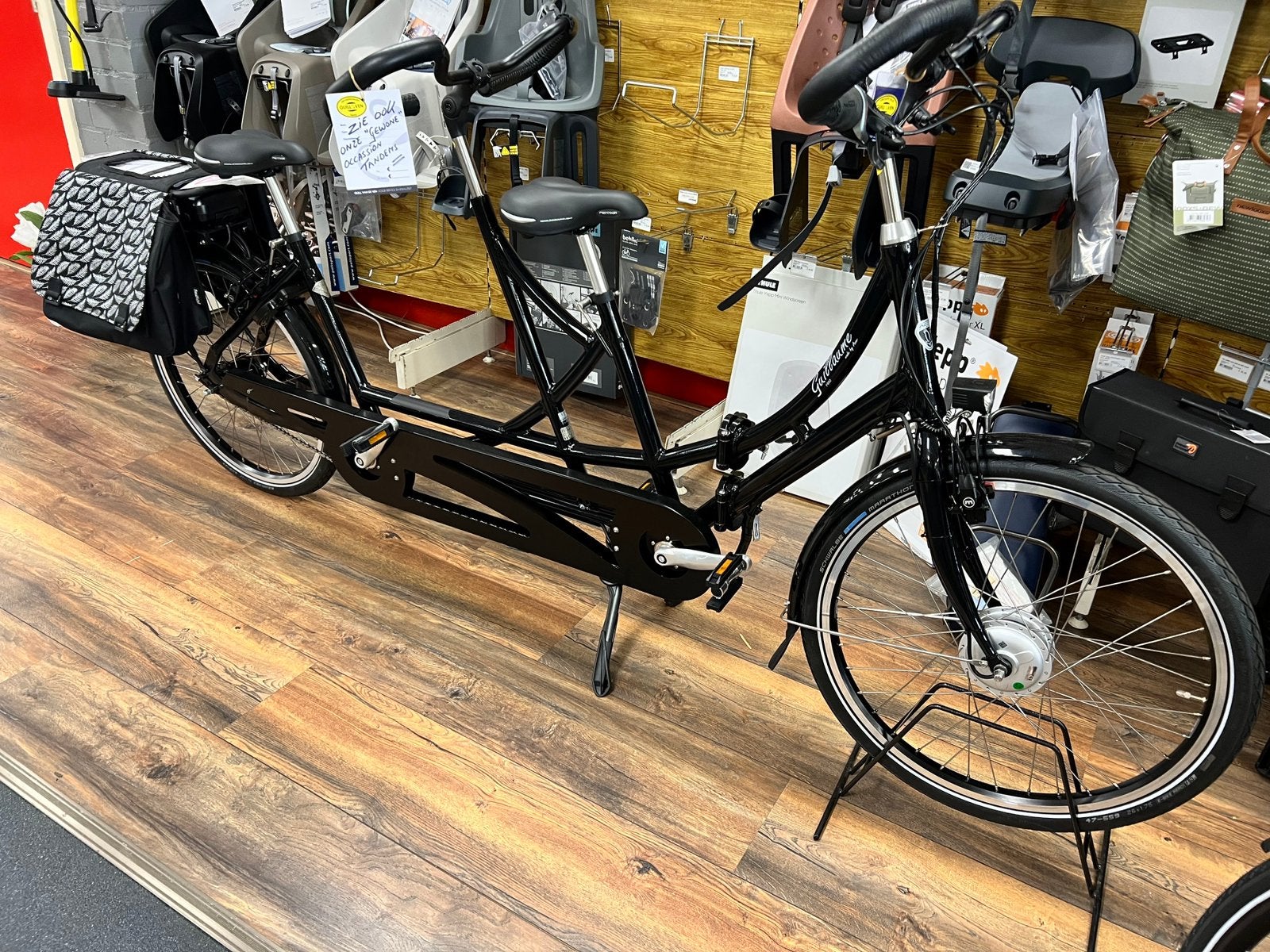 Azor Elektrische Vouwtandem Glans Zwart, 53 tot 57 cm, Minder dan 10 versnellingen, Opvouwbaar, Ophalen of Verzenden