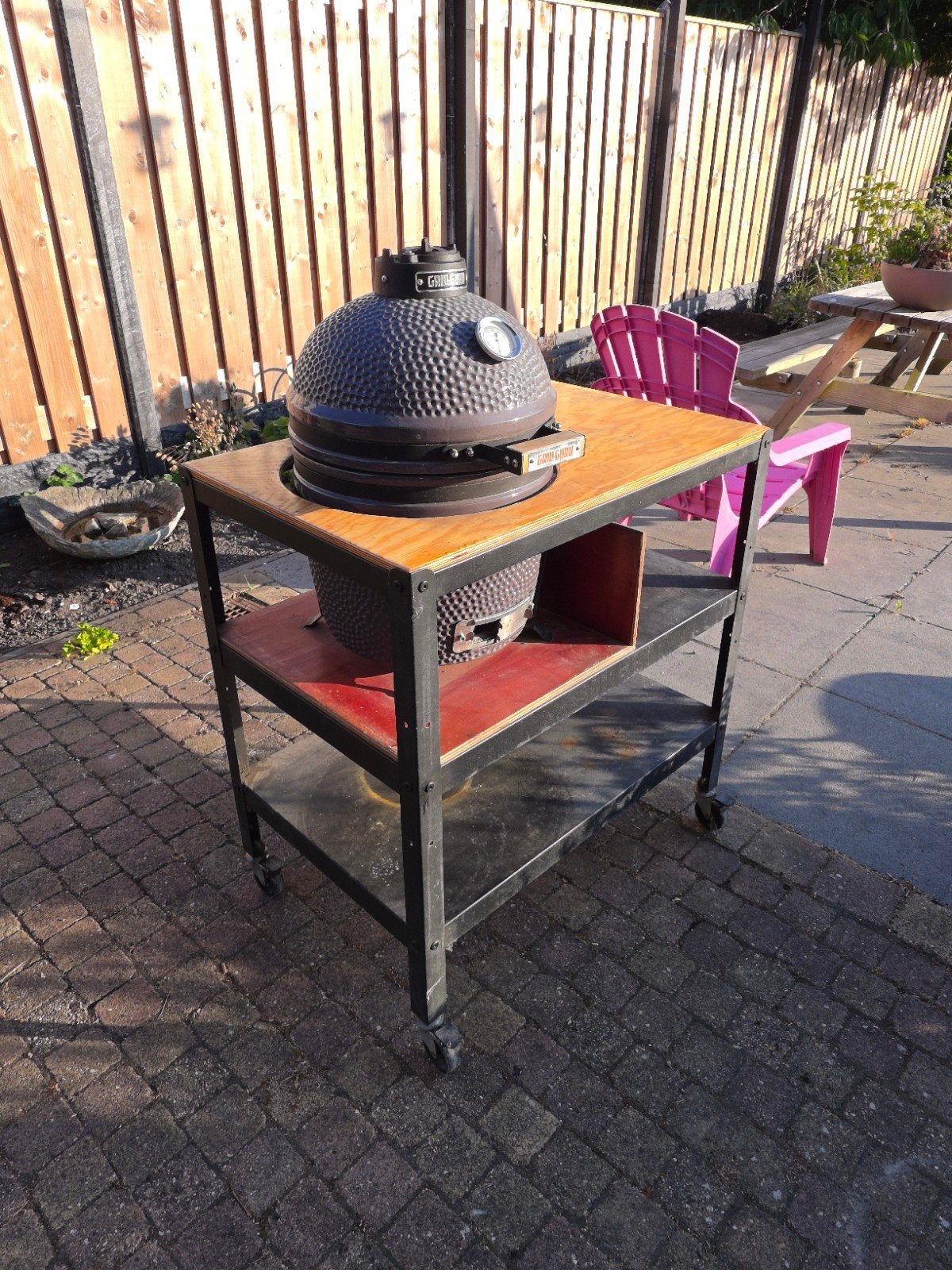 Grill Guru Compact Kamado met IKEA werkbank, Ophalen, Gebruikt, Grill Guru