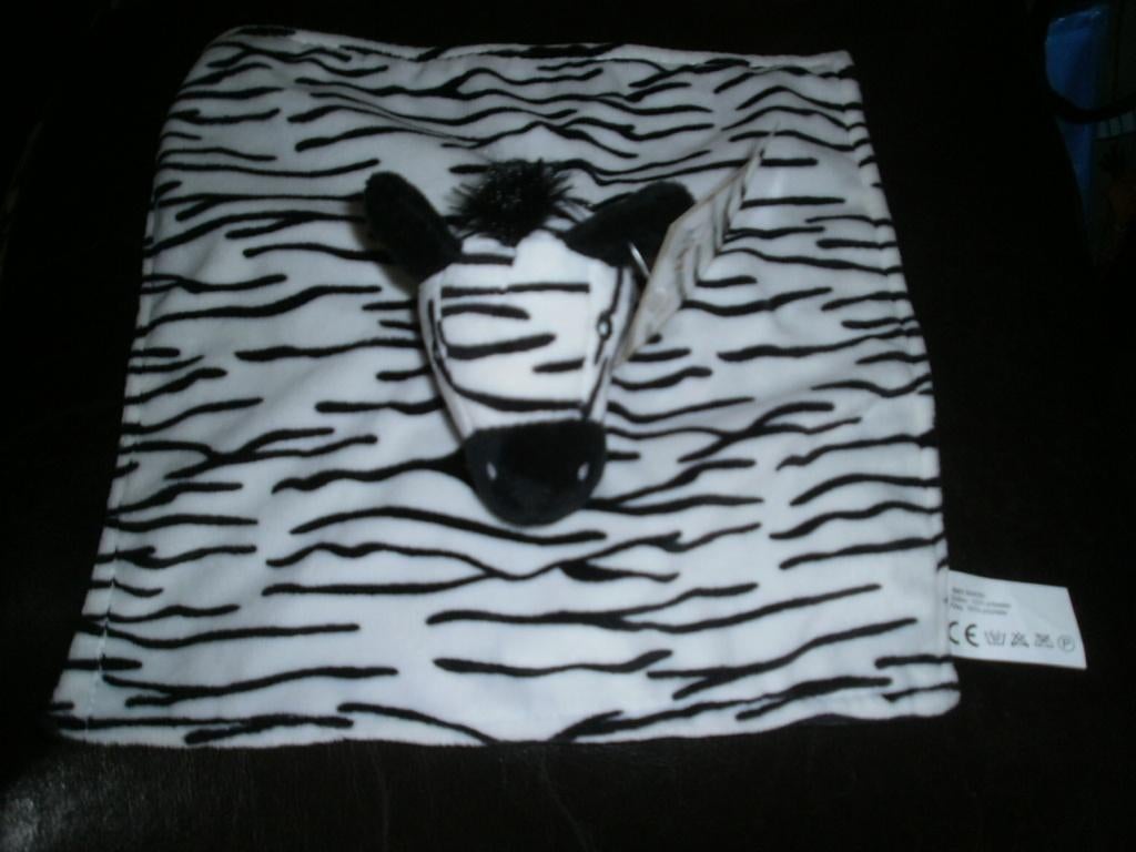 Wibra zebra doekje zwart wit gestreept 25x25 cm velours met, Ophalen of Verzenden, Nieuw, Paard
