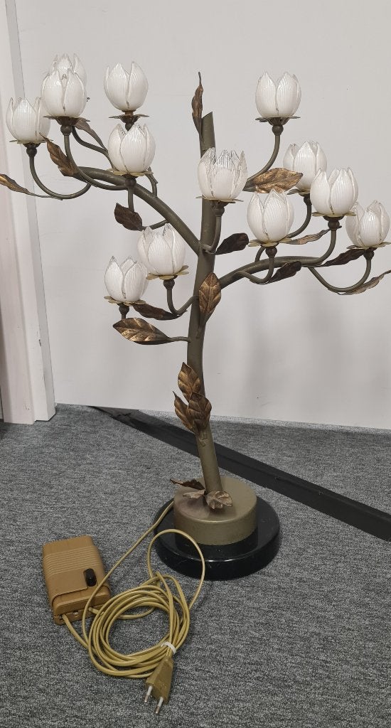 Vintage tulpen tafellamp, Ophalen