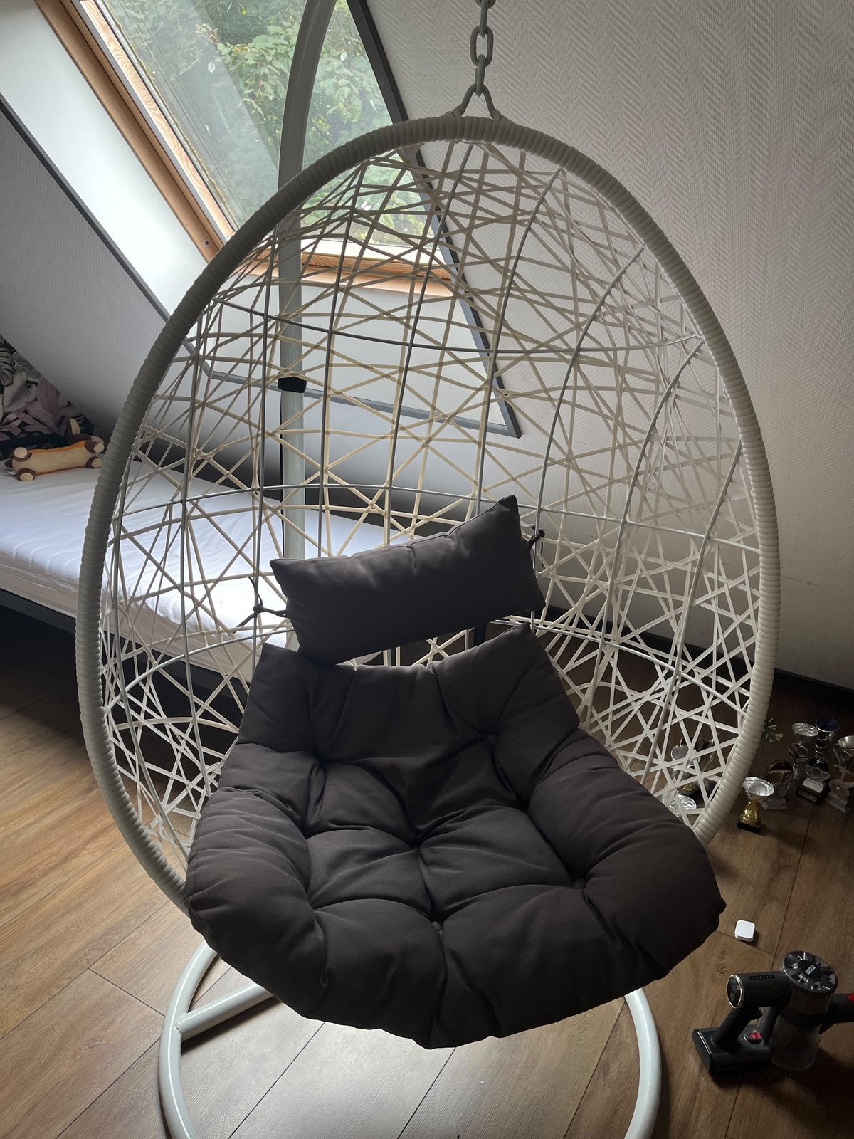 Egg chair, hangstoel, Tuin en Terras, Ophalen of Verzenden, Zo goed als nieuw, Rotan