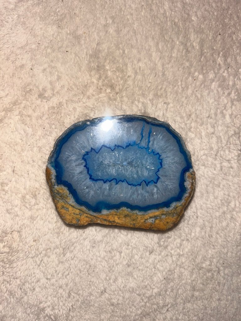 Edelsteen Agaatschijf, Ophalen of Verzenden, Mineraal
