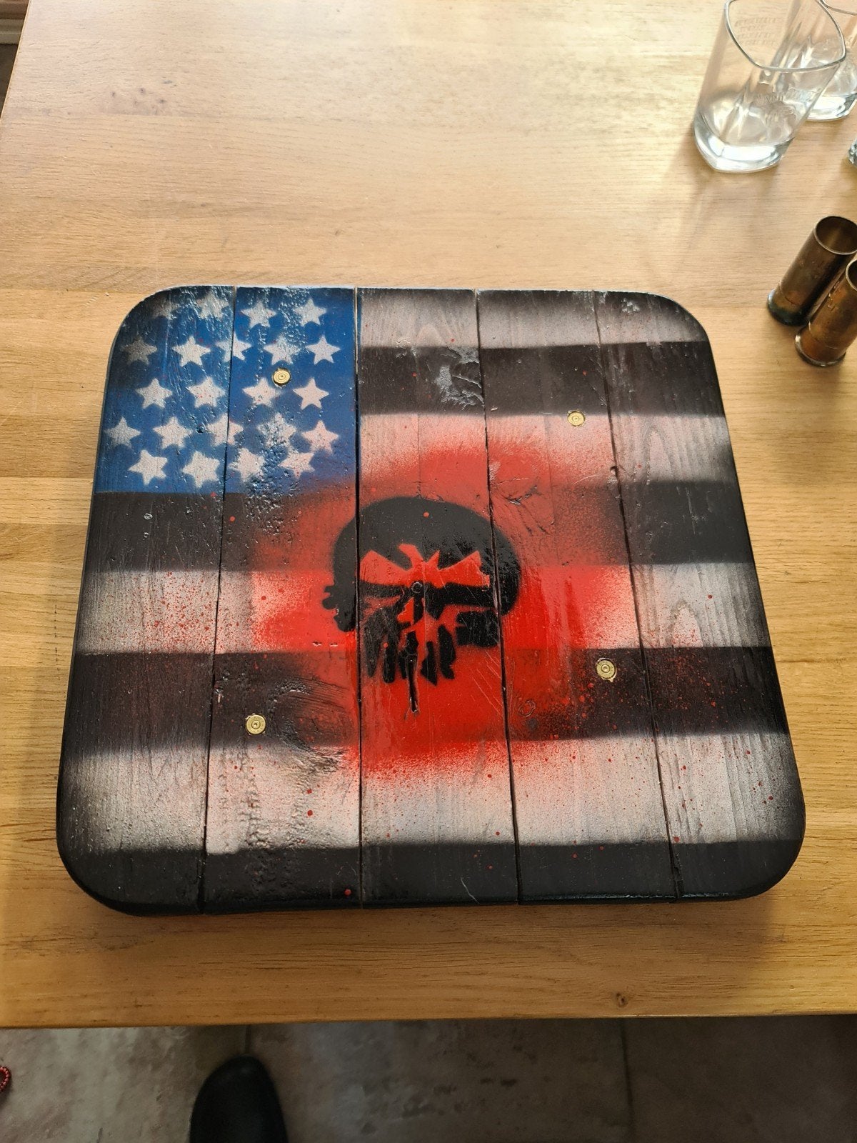 Stoere Houten USA Punisher Tapas/Decoratie Plank, Verzenden, Nieuw