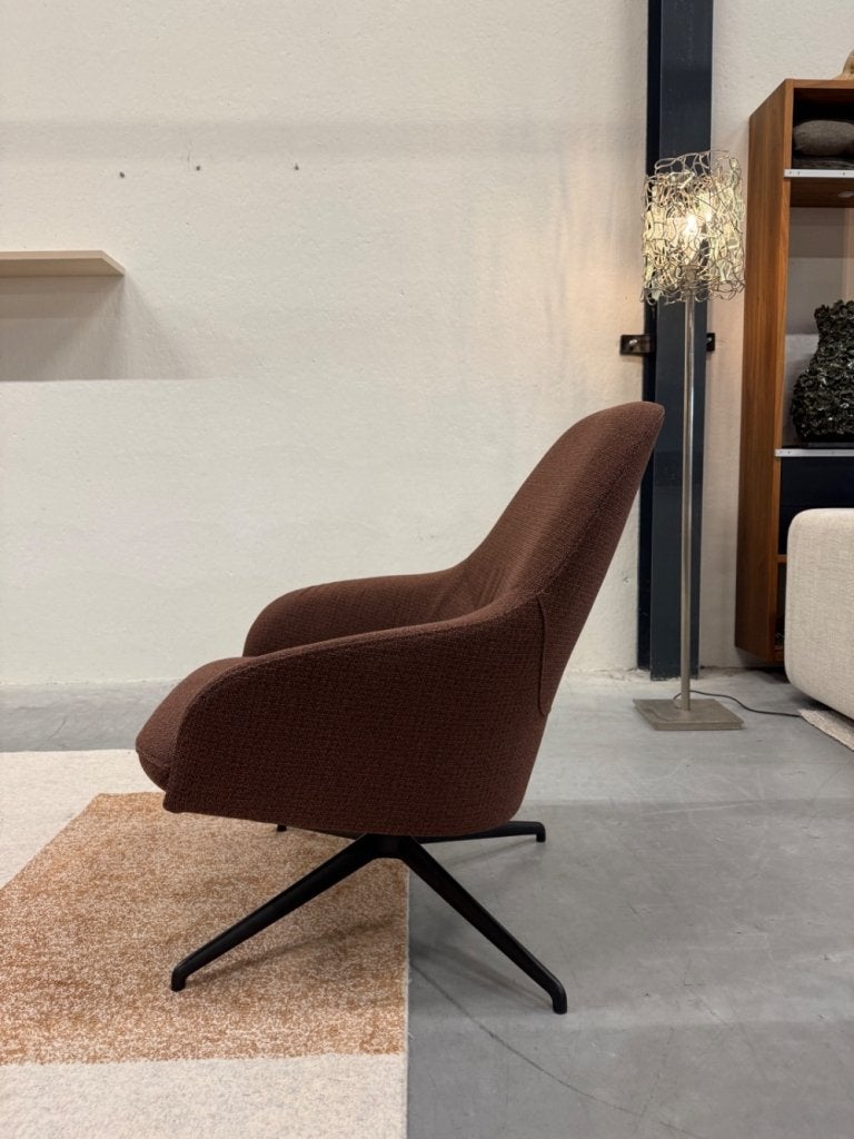 Nieuw Leolux Lanah Draai fauteuil stof design stoel, Huis en Inrichting, Leolux, Info@leolux.nl, Nieuw, 75 tot 100 cm