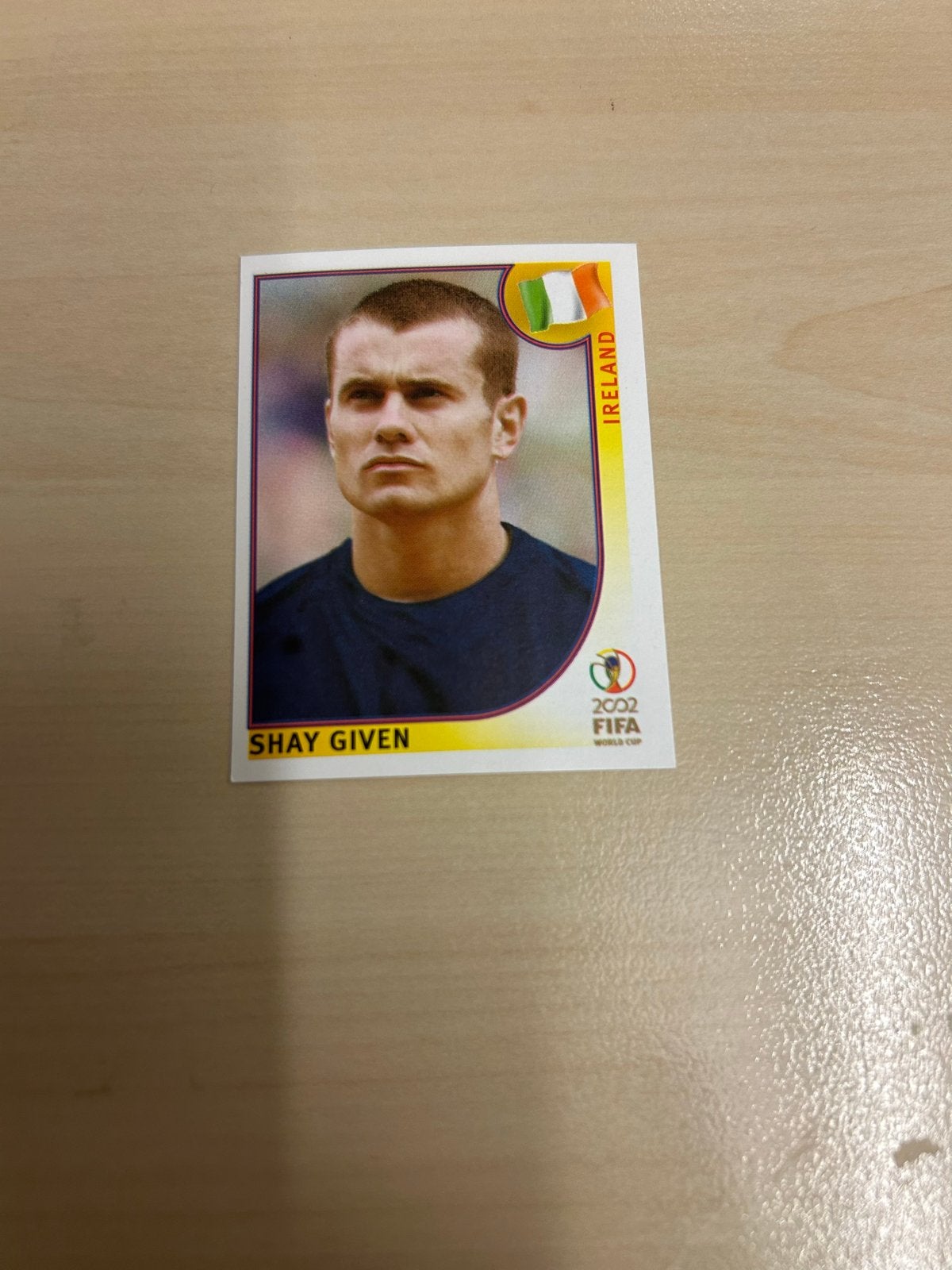 Zeldzame Panini WK 2002 Shay Given Sticker Ierland, Ophalen of Verzenden, Zo goed als nieuw, Sport