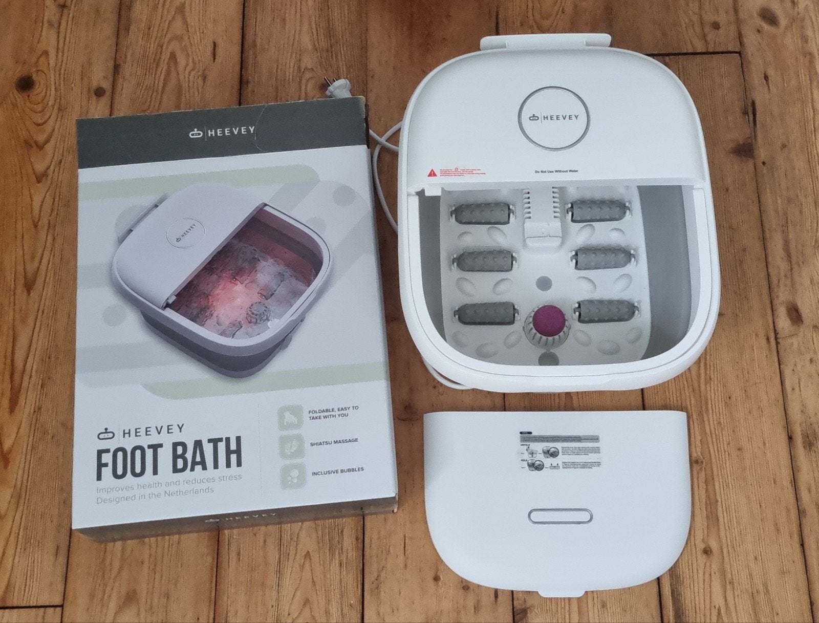 Heevey Voetenbad met Massage en Bubbel functie, Ophalen of Verzenden, Nieuw, Hand- en Voetverzorging