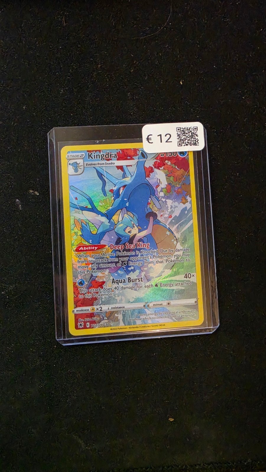 Kingdra TG03/TG30 Pokémon Kaart - Zo goed als nieuw, Ophalen of Verzenden, Zo goed als nieuw, Losse kaart