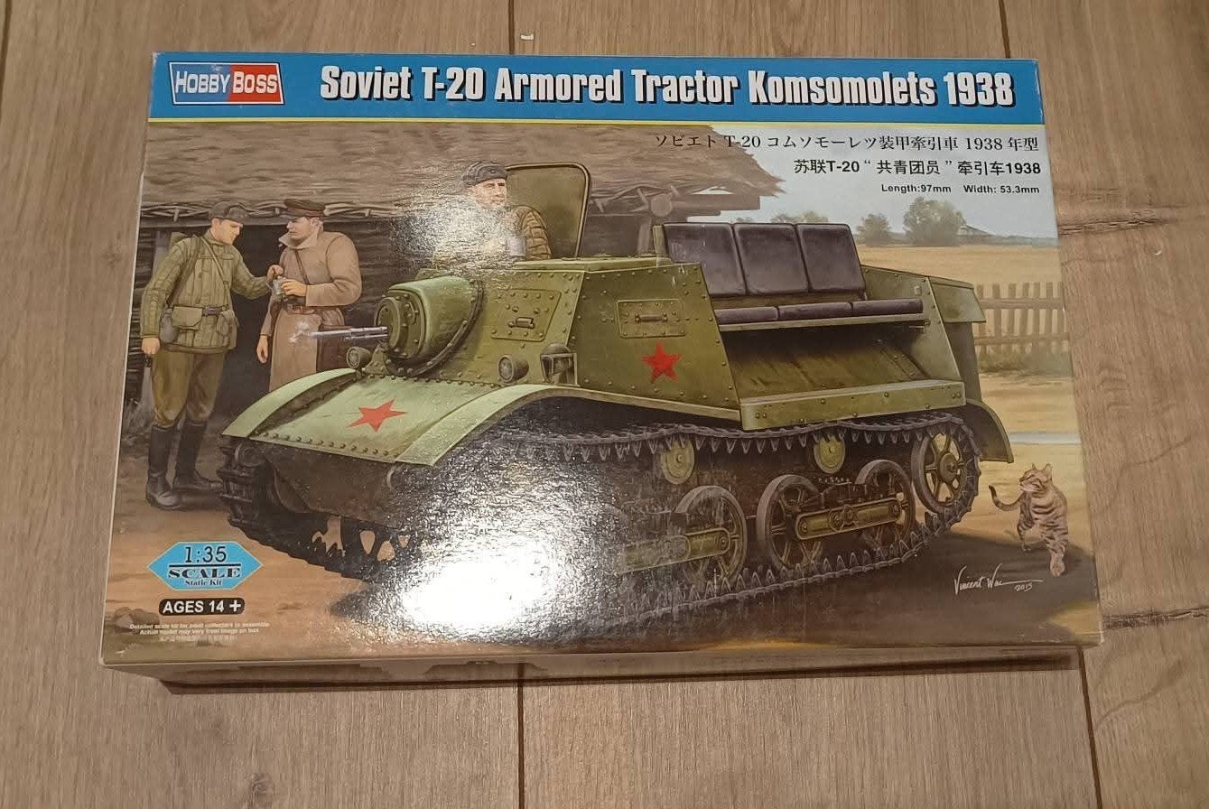 HobbyBoss Sovjet T-20 armored tractor, Overige merken, 1:32 tot 1:50, Overige typen, Nieuw