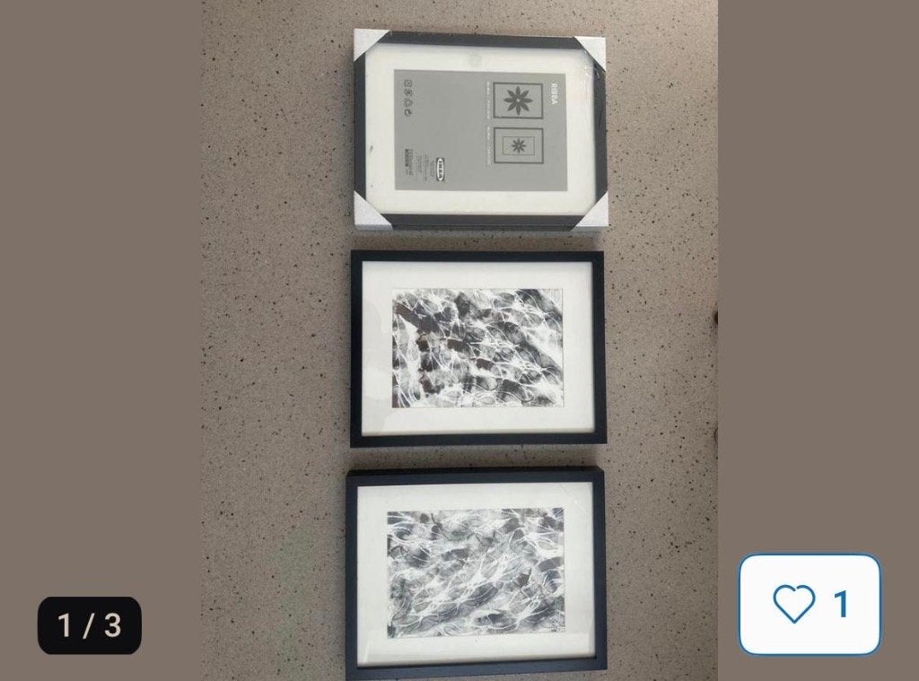 Set van 3 IKEA RIBBA fotolijsten, zwart, Ophalen, Minder dan 50 cm, Zo goed als nieuw, Minder dan 50 cm