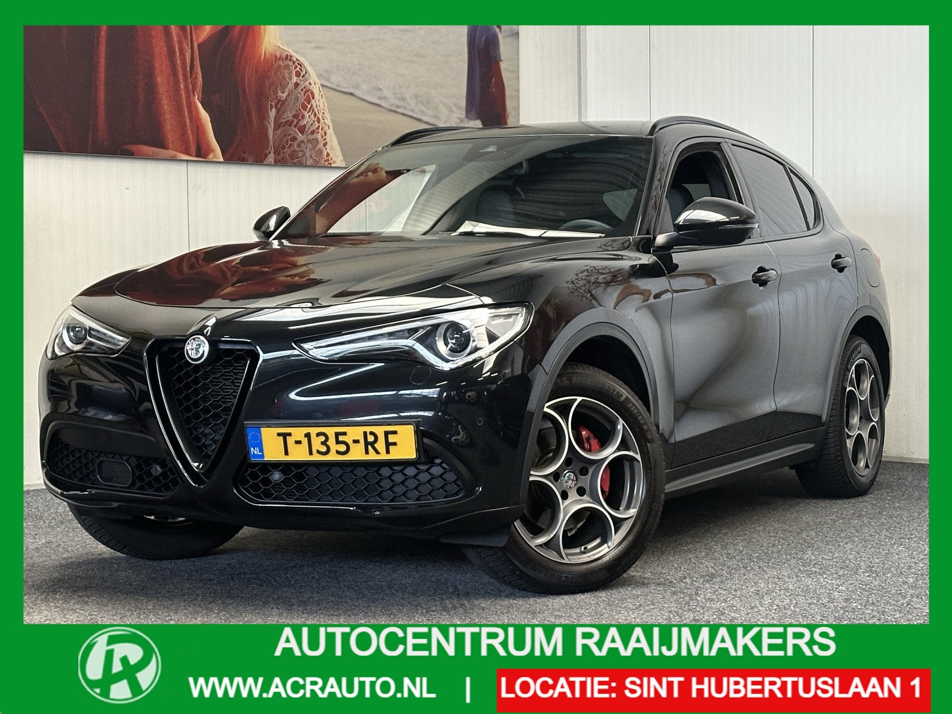 Alfa Romeo Stelvio 2.0 T AWD B-TECH AUTOMAAT ZWART LEDER NAV, Auto's, Alfa Romeo, Dealer onderhouden, 4 cilinders, Zwart, Leder