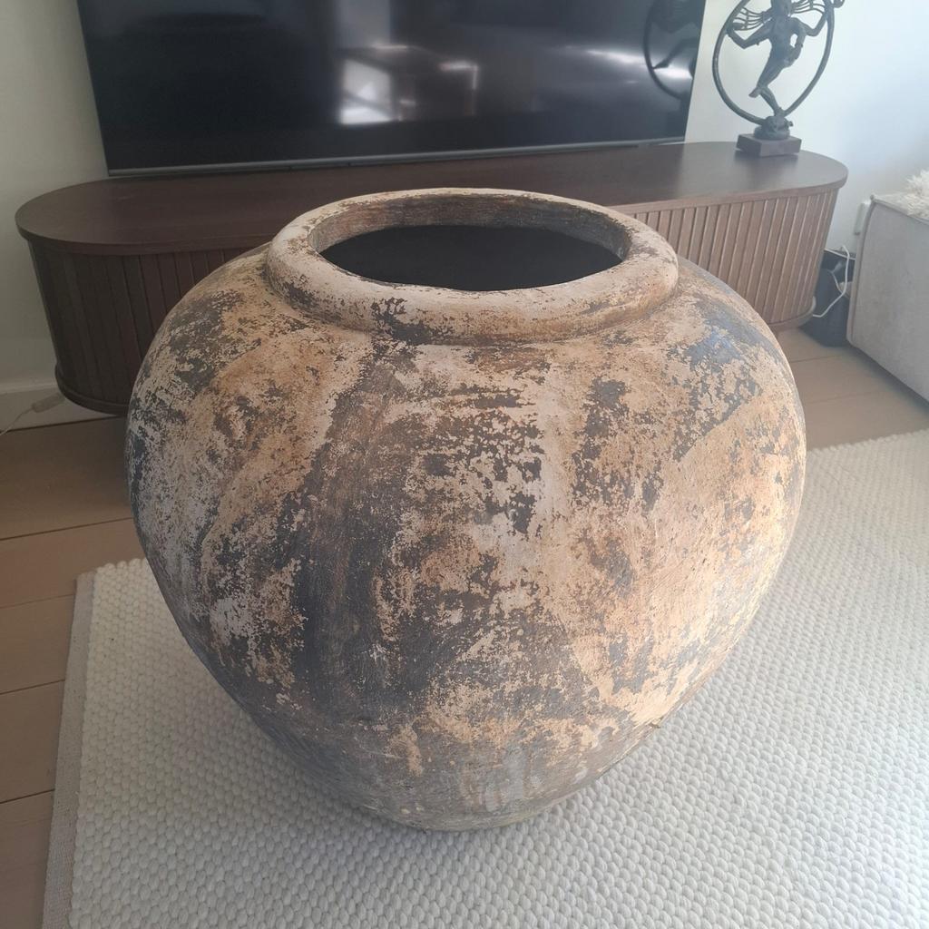 XXL Vaas Kruik Glasvezel Beton - Verweerde Look vintage, Antiek en Kunst, Ophalen