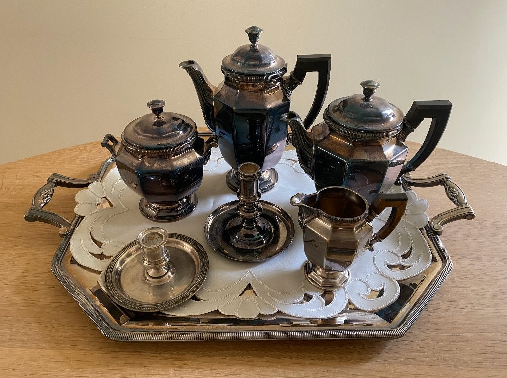 Verzilverd Christofle Servies Collectie 'Gallia' - Art Deco, Ophalen, Zilver