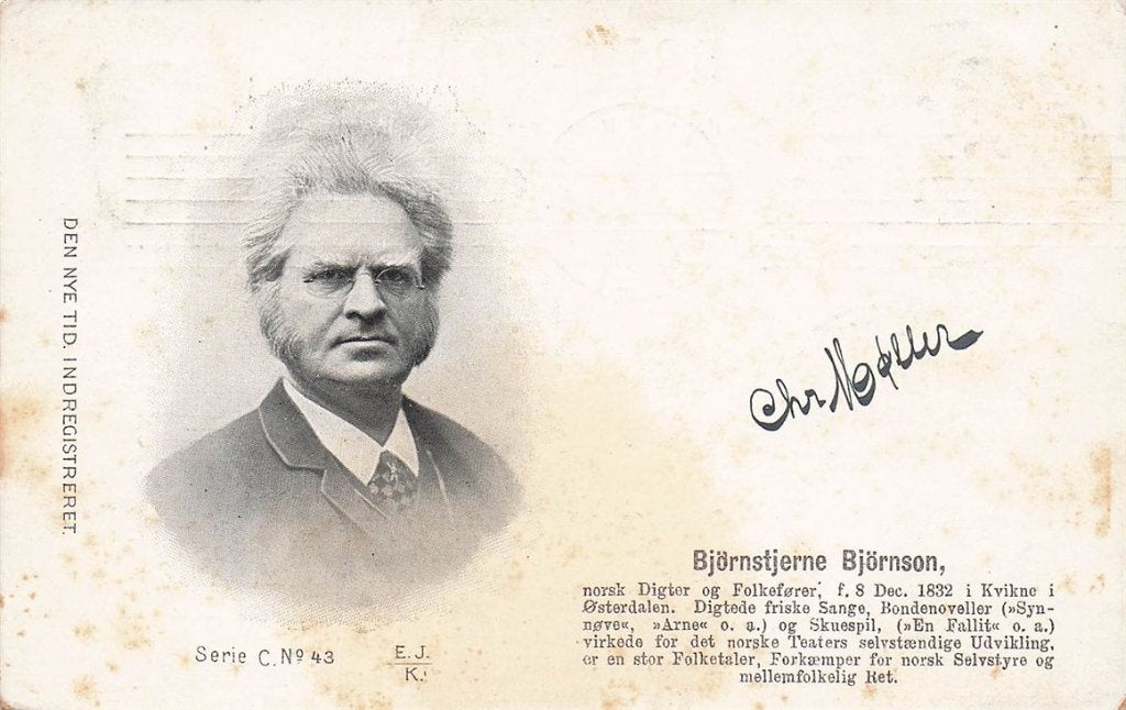 702-471-039 Björnstjerne Björnson Norsk Digter Og Folkefo, Verzenden, Voor 1920, Overig Europa