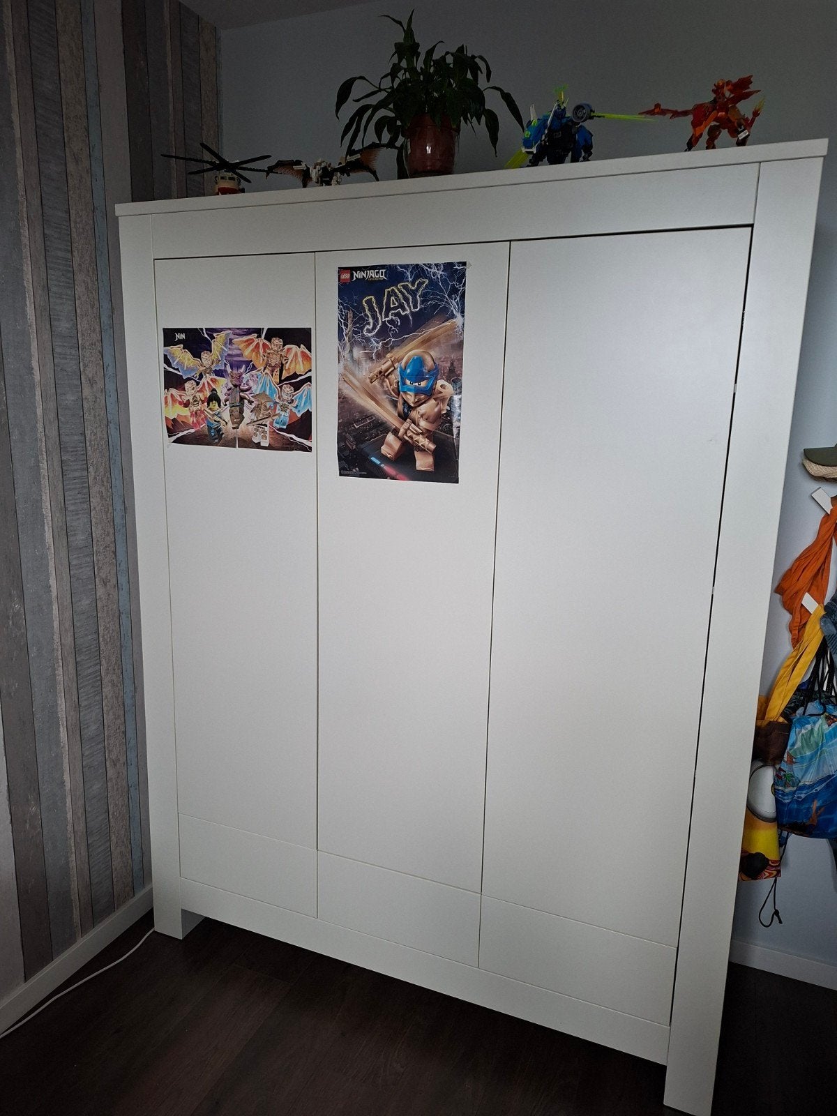 Kidsmill  Alaska kledingkast met hang- en legruimte, Huis en Inrichting, Gebruikt, 150 tot 200 cm, Overige houtsoorten, 50 tot 75 cm
