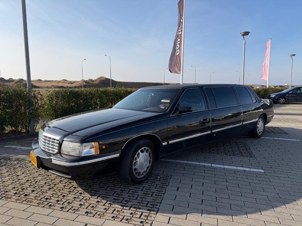 Cadillac De-ville 1999 Limousine/Leder/Uniek/Dynamo Defect, Auto's, Lederen bekleding, 8 cilinders, Zwart, Leder