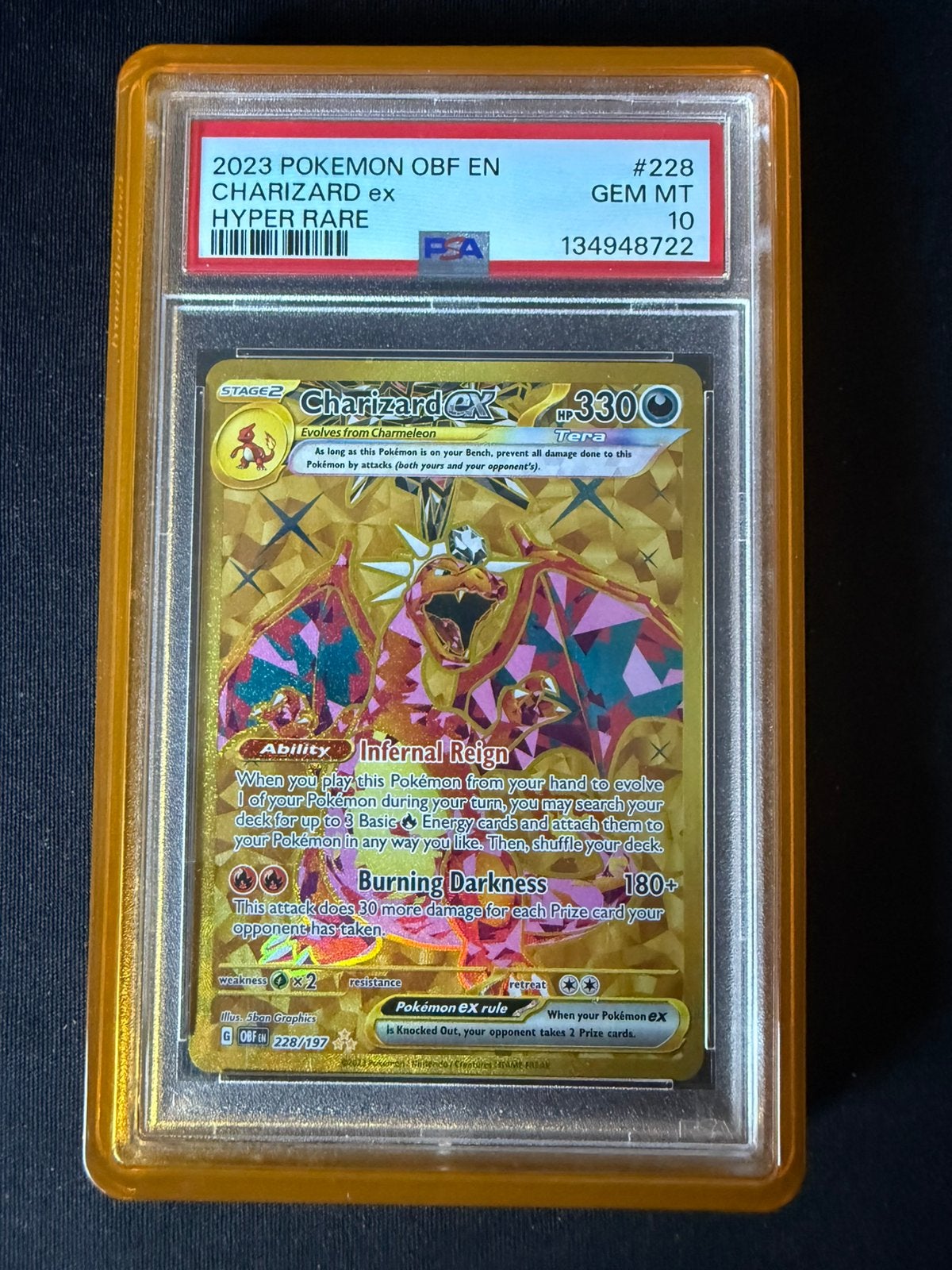 Charizard #228 PSA 10, Ophalen of Verzenden, Nieuw, Losse kaart, Foil
