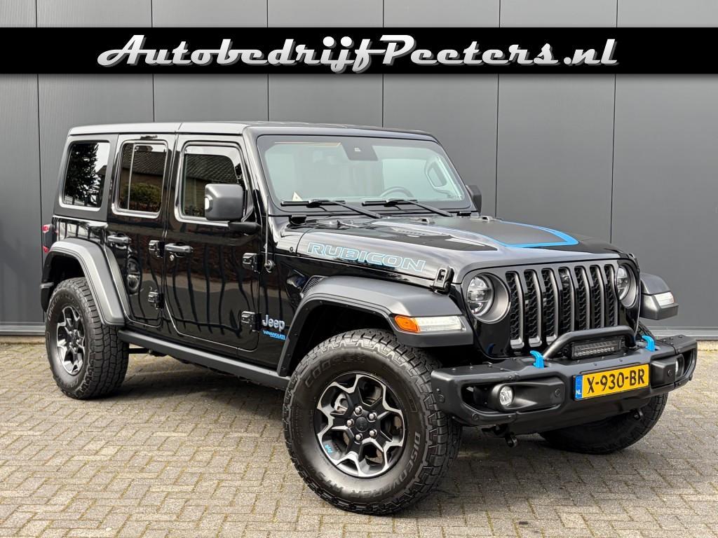 Jeep WRANGLER Unlimited 4xe Rubicon ACC Leder Camera Carplay, Auto's, Jeep, Automaat, Euro 6, 4 cilinders, Zwart
