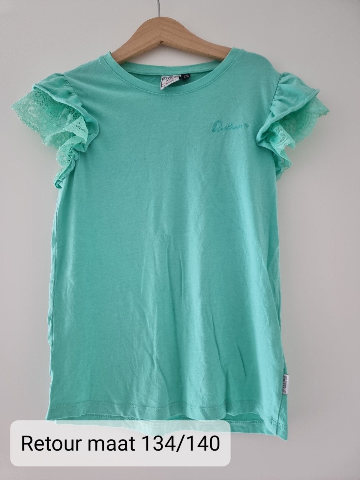 Retour Jeans shirt maat 134/140, Meisje, Ophalen of Verzenden, Zo goed als nieuw, Shirt of Longsleeve