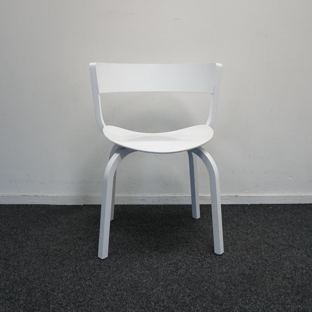 Thonet 404F Design Stoelen | Hout | Wit | Stoelen, Gebruikt, Wit, -, Ophalen of Verzenden