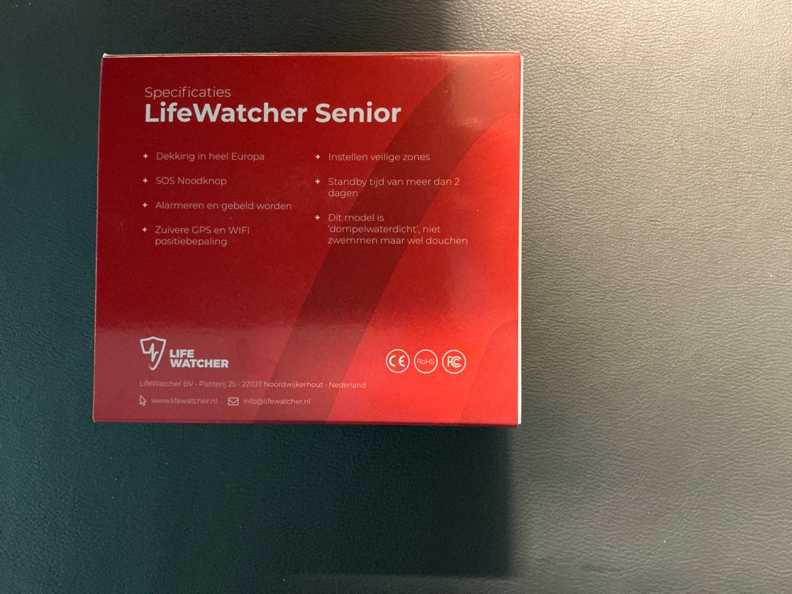 LifeWatcher Senior - GPS Tracker & SOS Noodknop, Zwart, Ophalen of Verzenden, Zo goed als nieuw, Waterdicht