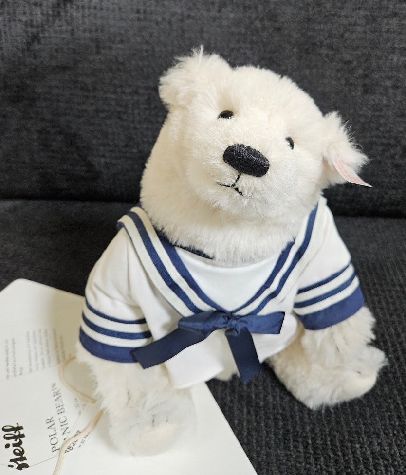 Steiff beer ijsbeer Polar Titanic voor Noord Amerika, Ophalen of Verzenden, Zo goed als nieuw, Stoffen beer, Steiff