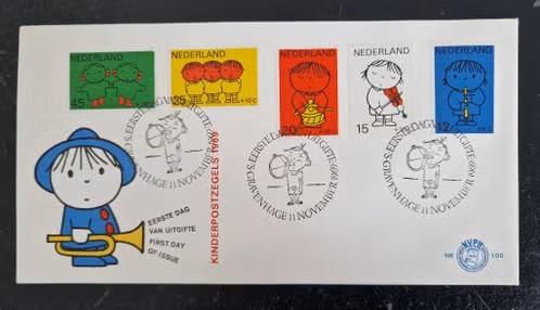 Nederland 1969 -FDC E100 - Kinderpostzegels, Verzenden, Na 1940