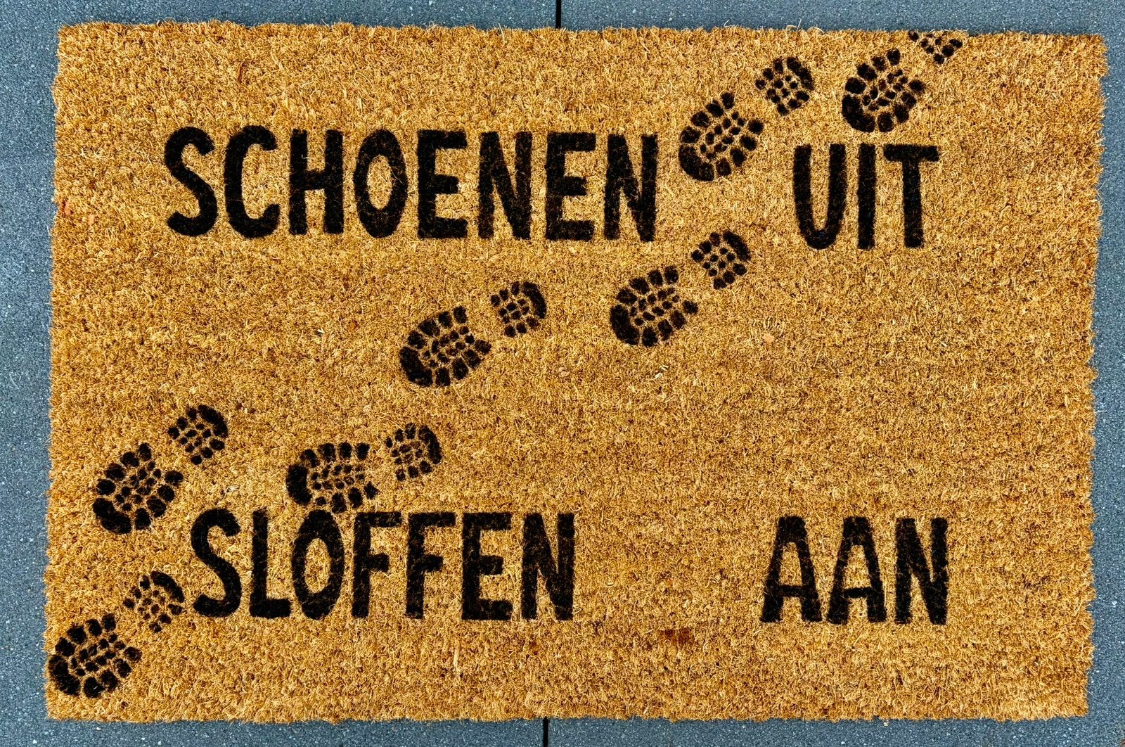 Deurmatten kokos met tekst, Tuin en Terras, Deurmatten, Nieuw, Kokos, Droogloopmat, Schoonloopmat, Binnen, Buiten, Ophalen of Verzenden