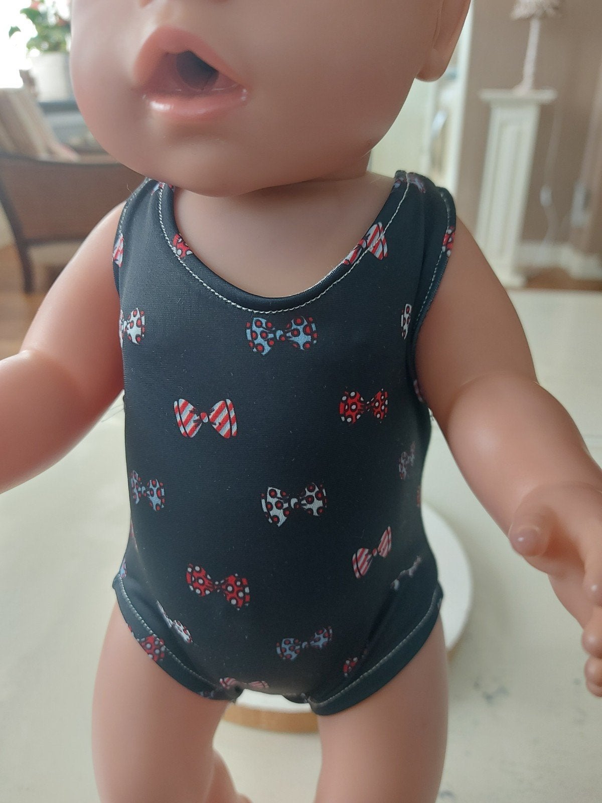 Leuke strikjes badpak baby born pop 43cm, Ophalen of Verzenden, Nieuw, Babypop