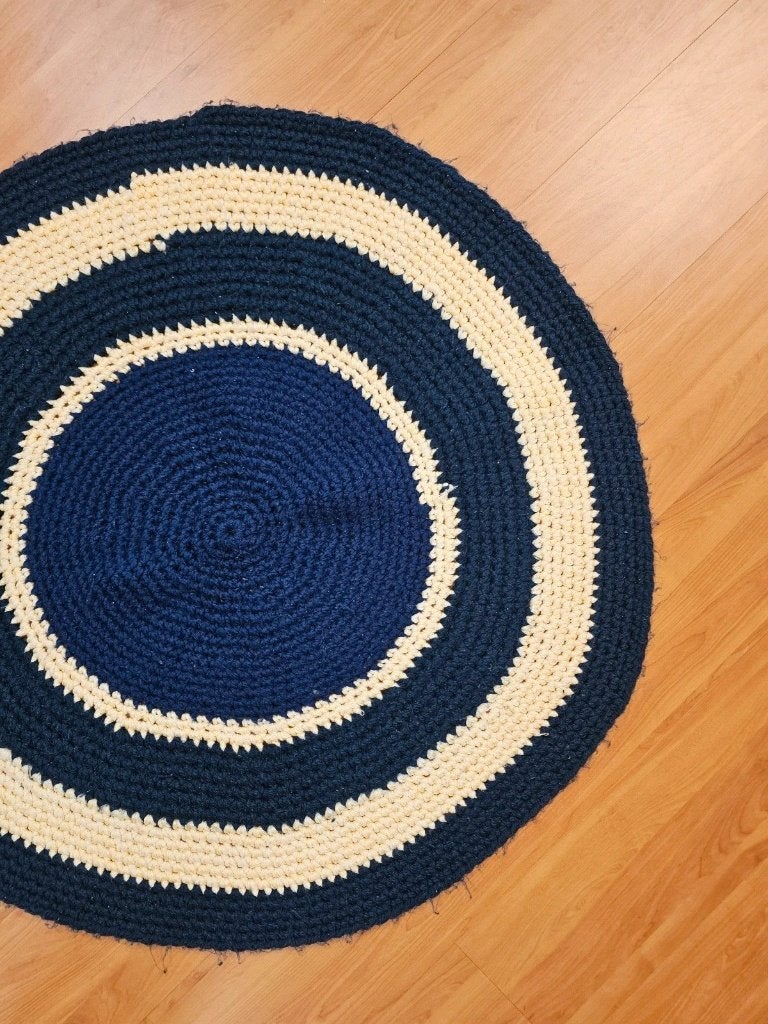 Gehaakt kleed rond 100/100, Gebruikt, Blauw, Rond, Djt@dejuistetoon.eu