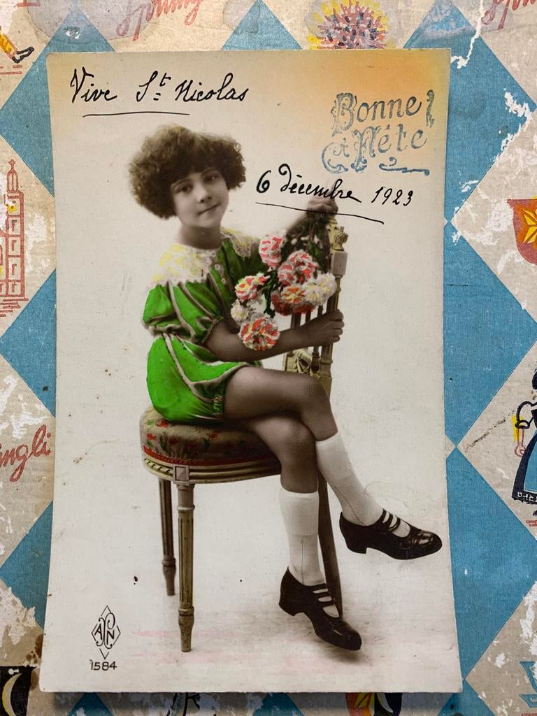 6-12-1923 Vive St Nicolas, Ophalen of Verzenden, 1920 tot 1940, Gelopen, Kinderen