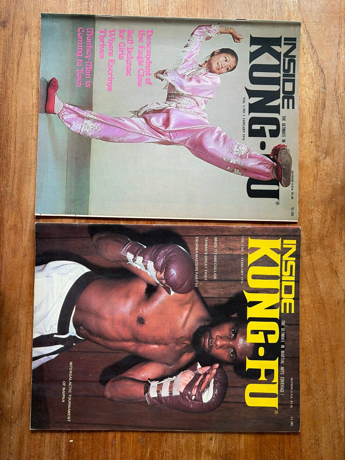 Inside Kung-Fu Magazine 2 nummers uit 1975 met Bruce Lee, Boeken, Ophalen of Verzenden, Gelezen, Overige typen